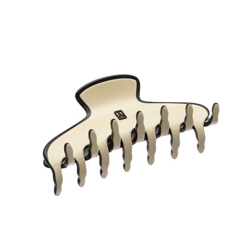 Alexander (ALEXANDRE DE PARIS) star's same style messenger large grab clip classic series shark clip high-end hair accessories birthday gift for women Y beige