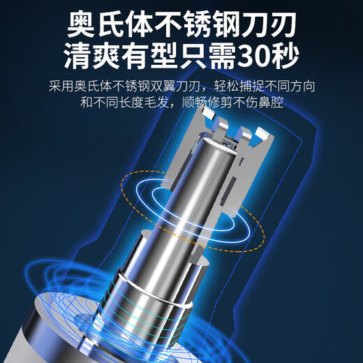 Hot-selling electric nose hair trimmer for men, rechargeable nostril cleaning and nose hair removal scissors for women, shaving and removing nose hair, eyebrow trimming and beard tool, white rechargeable model, single-core movement, 15 days of battery life