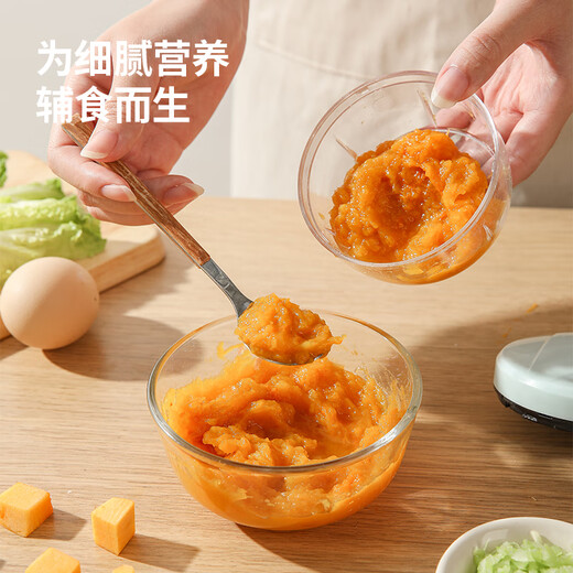 Carrot manual garlic pounder garlic puller garlic beater garlic artifact garlic stirrer household small meat grinder multi-function mincer manual garlic stirrer-green 200ml