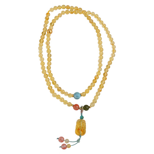 Potala Palace Pixiu Beeswax Multi-circle Bracelet Duobao South Red Sea Pattern Stone Bracelet Simple Personalized Ball Bead Chain Birthday Gift Beeswax Bracelet