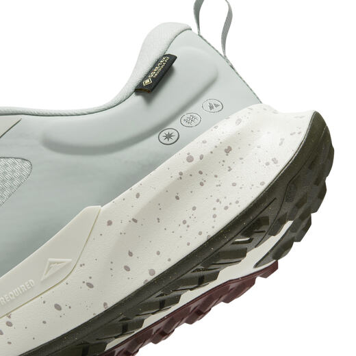 Nike men's outdoor professional running shoes spring NIKE JUNIPER TRAIL 2 GORE-TEX HM9734 003 light silver/yellow green/university gray/dark team red/sequoia green/apricot pink 40