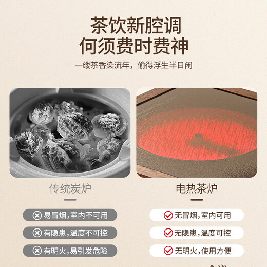 Xiangye's large dry-burning pot pot with lid and stove-cooking teapot can be used for roasting tea and making milk tea over an open fire. Ceramic set. Rough pottery heart-shaped striped side-handled pot.