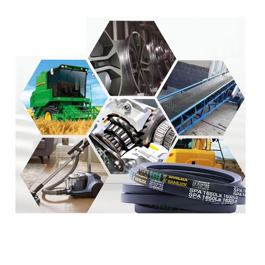 SPA type triangle belt rubber transmission belt SPA750-1800 hard wire timing belt for industrial machines chocolate color Sanlux SPA1682La