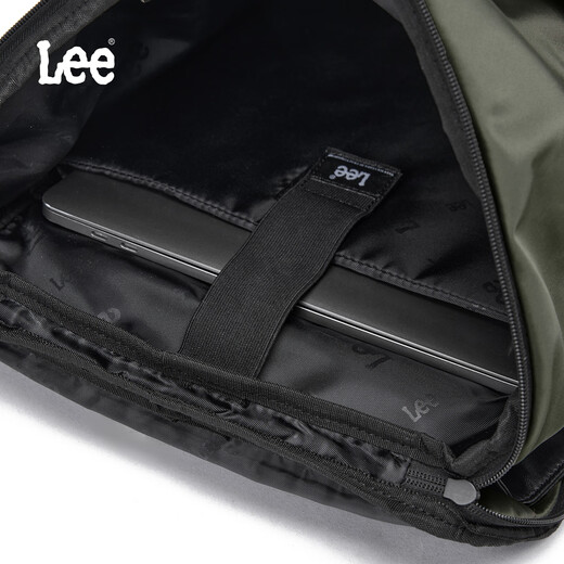 Lee outdoor backpack men's mountaineering travel bag large capacity backpack female student school bag 16-inch computer bag dark green