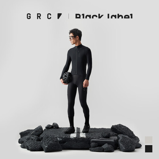 GRC Unruly Black Label Black Label Series Autumn and Winter Fleece Cycling Jacket Men Rain Fog Gray XL