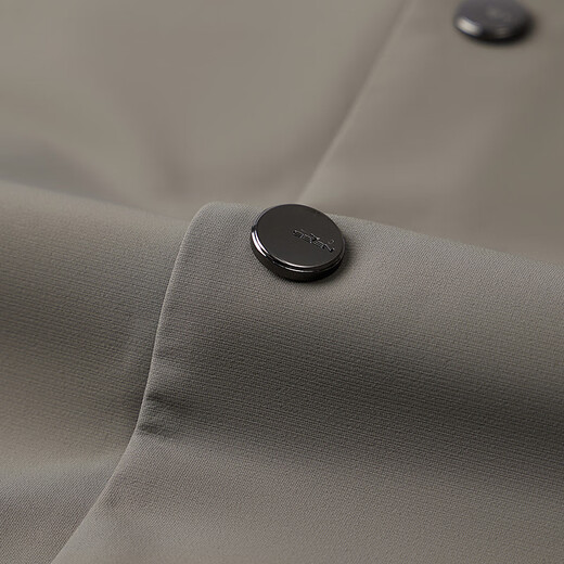 Qipai Men's Windbreaker Jacket Spring and Summer Business Casual Young and Middle-aged Seamless Lapel Windproof 1JK70090 Khaki S (165)