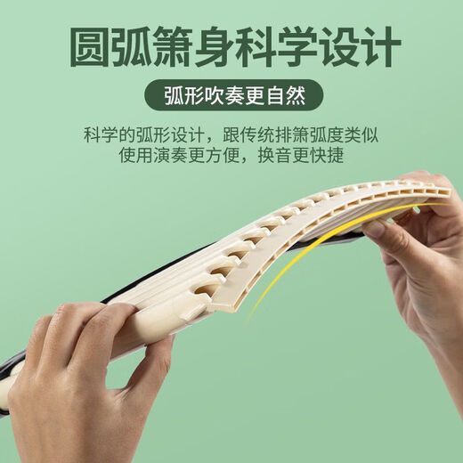 Swan Yuzhu Panflut de 18 tubos C-Tube Estudiantes de la escuela primaria Profesional interpretando instrumentos musicales étnicos para principiantes aula para niños especial de 16 tubos C-tube beige Brown + regalos