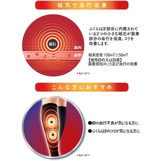 Shuangjian direct mail from Japan, women's sleep socks, fatigue relief, leg shaping, for sleeping, women's sleep socks, black M-L, 1 pair