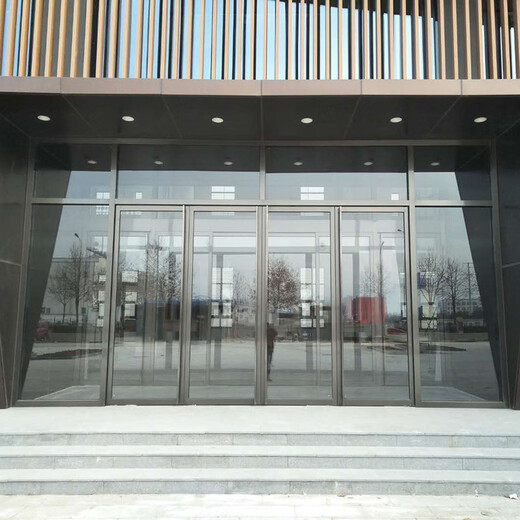 Гуанчжоу электрическая дверь из закаленного стекла Liwan отель сенсорная дверь Luogang офис производитель автоматических дверей светло-серый