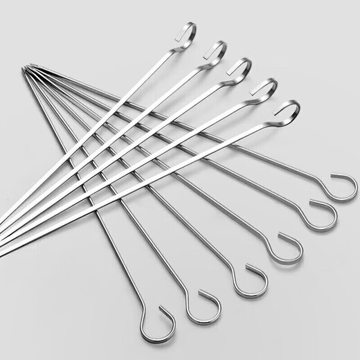 Suncojia 304 stainless steel barbecue skewers, barbecue skewers for oven, barbecue needle, mutton skewers, 30 pieces