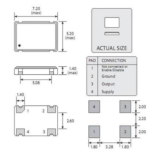 7050 5032 3225 active crystal oscillator 4M50M 6M 8M 10M12M16M20M 24M 25M 50MHZ 7050 package