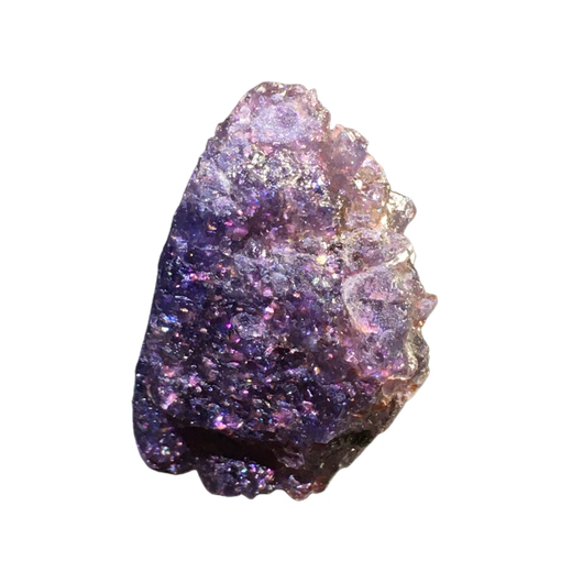 Pure strawberry crystal starry sky blood drop cordierite raw stone ornaments Tanzanite sapphire cyan pendant carved wool A857 blue