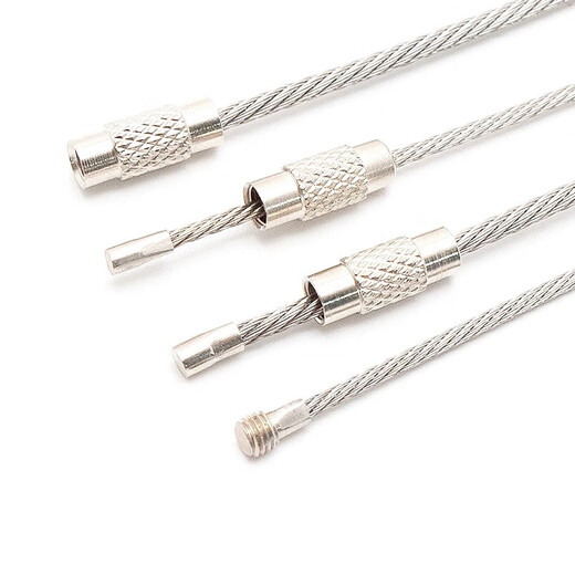 Jinguluo Today/next day delivery Wire lock buckle Wire rope key ring Stainless steel wire ring 2.0mm*30cm (10 pieces) KZS-1127