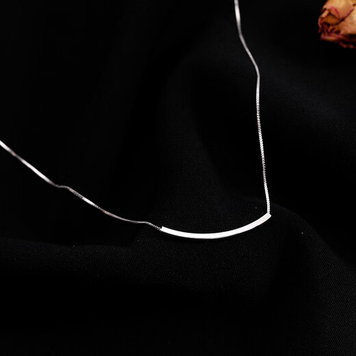 DL 1998 Fat Donglai same style pt950 platinum smile necklace women's light luxury niche clavicle chain versatile and simple 520 Valentine's Day smile necklace pendant about 3cm long + SF empty