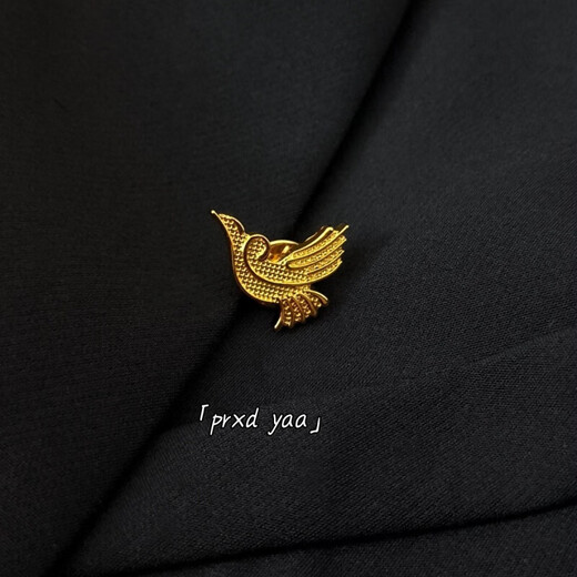 Annunciation Bird suit badge bird logo material gold-plated LOGO pin suit anti-exposure brooch c Annunciation Bird suit