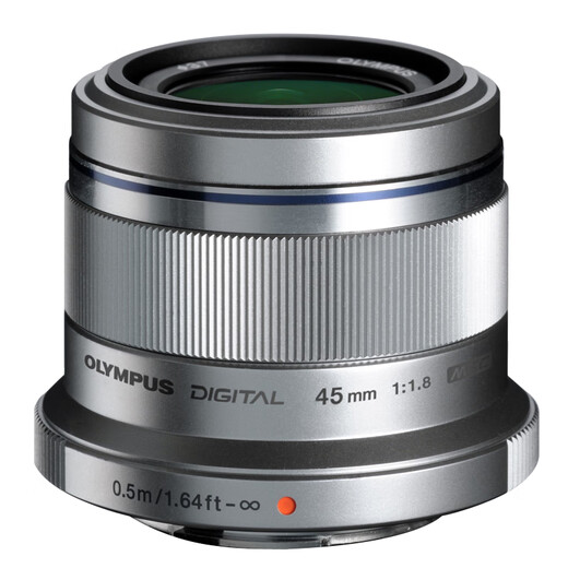 OLYMPUS (OLYMPUS) M.ZUIKO DIGITAL 45mm F1.8 fixed focus portrait lens mirrorless lens background blur silver equivalent to 90mm