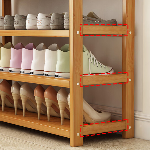 Small craftsman's simple shoe rack at home entrance vertical multi-layer space-saving dormitory storage dust-proof storage rack four layers 60