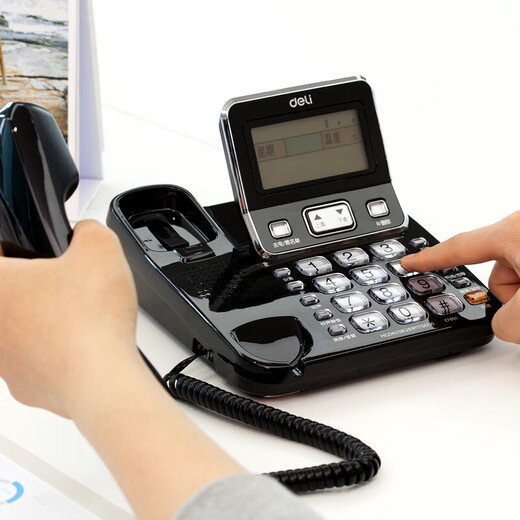 789 Telefon, Büro, Festnetz, Heim-Festnetztelefon, Mode, kreativ, kabelgebunden, Business-Festnetz, Deli, Schwarz/13567