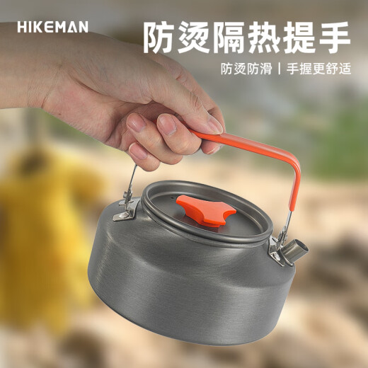 Outdoor kettle camping coffee pot portable tea kettle 1.6L fishing picnic stove tea kettle cooking utensils 1.2L stainless steel kettle (storage bag included) 2L