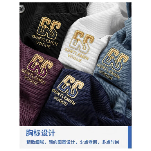皮尔卡丹夏季纯棉男士短袖T恤高档刺绣翻领大码百搭半袖男装潮tPOLO保罗衫 6626灰蓝色 XXL/54【建议160-180斤】