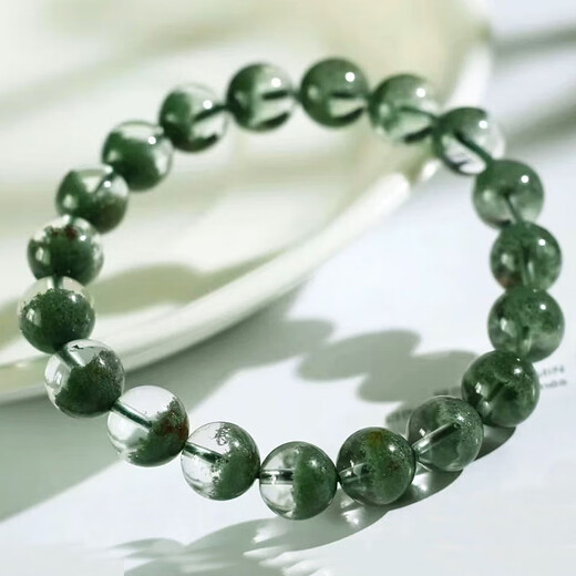 DR-FLVVS Green Ghost Cornucopia Crystal Bracelet Men's and Women's Ghost Crystal Thousand Layers Green Crystal Beads Gypsophila Bracelet Bead Diameter Approximately 6mm Single Circle