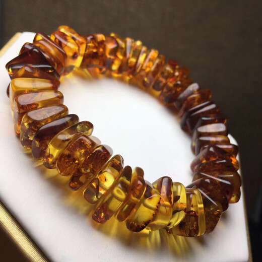 Medium red natural flower amber rough stone with shape square bracelet beeswax amber Amber resin fossil 224#36.9g