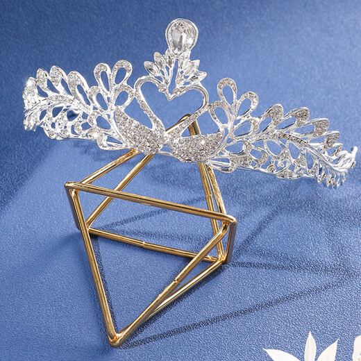 This sea crown tiara children's hair accessories hairband proposal certificate crown birthday gift crown headband crystal tiara crown tiara swan style