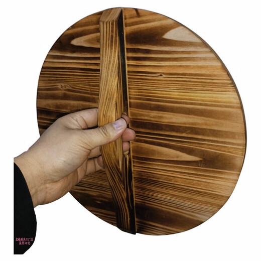 Handmade fir pot lid household solid wood wok large pot wooden lid water cylinder lid round old-fashioned wood lid without glue diameter 40cm