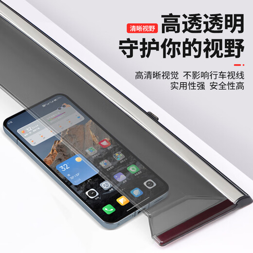 Yushanhe Yushanhe Rain Shield, Car Window Rain Shield with Bright Strips, Sun Shade, Rain Screen, Waterproof Strips, Rain Protection Artifact, 99% Model Customization, Remarks Model + Year, High Quality Rain Shield - 4 Pieces, 10-Year Warranty