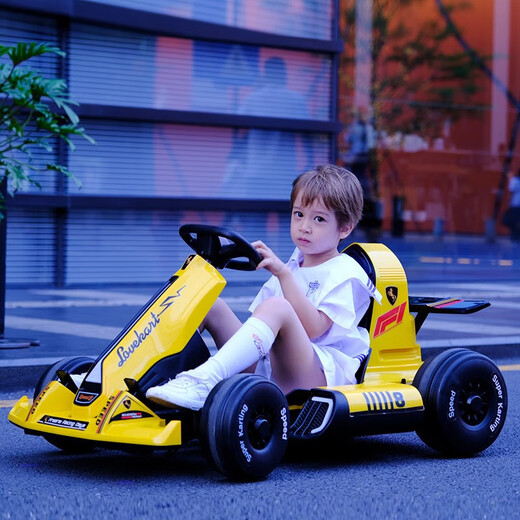 Bedoqi voiture électrique pour enfants go-kart voiture jouet pour bébé télécommandée à quatre roues peut être conduite par des adultes et des enfants âgés de 4 à 10 ans batterie au lithium rouge phare 25A + télescopique à vitesse réglable + télécommande