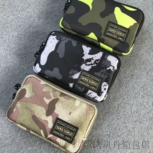 Chiweng Japanische Männer und Frauen personalisierte Reißverschluss Kurzmünze Brieftasche Kupplung Coin Card Bag Min Pocket Bag Aufbewahrung kleiner Beutel Blau Nylon Tuch [klein]-