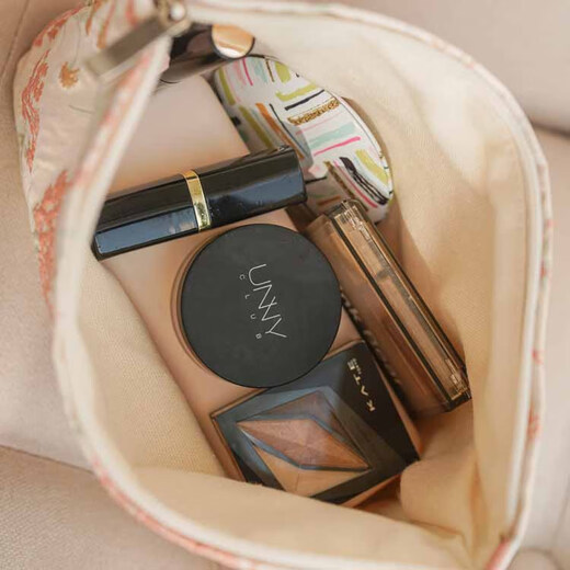 Viney travel toiletry bag large capacity cosmetic bag portable high-looking cute skin care product storage bag canvas high-end student pink
