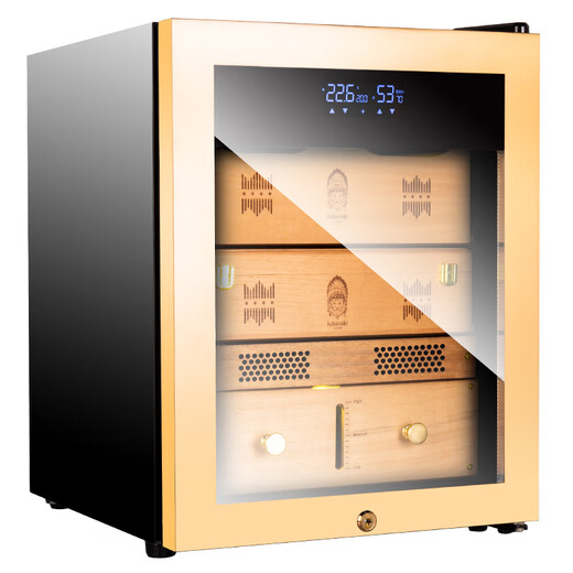 LUBINSKI cigar cabinet, high-precision constant temperature and humidity electronics for naked eggplant cultivation, about 200 pieces in metal door frame - 40L