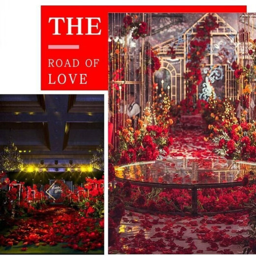 Petal roses make romantic bed simulation wedding room decoration proposal wedding layout creative wedding supplies hand scattered wine red (500 pieces)