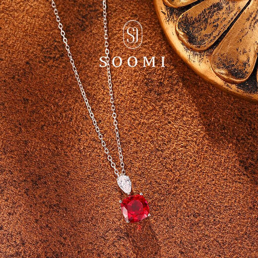 Yingxin 3 carat pigeon blood ruby pendant classic fashion niche necklace for women pigeon blood ruby does not include certificate