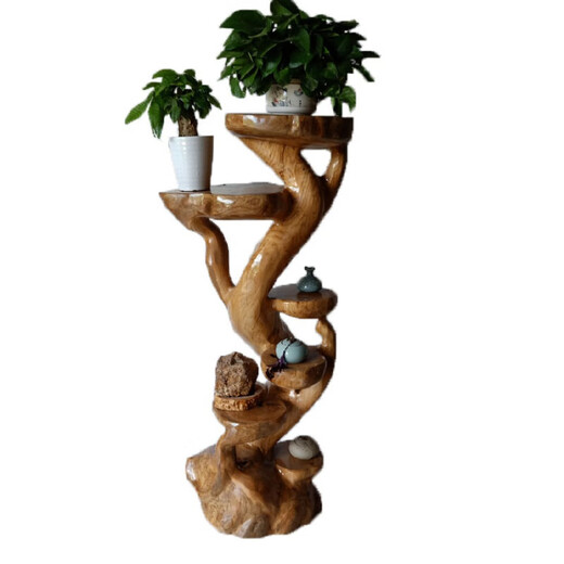 
Yusenyi direct sales solid wood root carved shelf natural tree root ornament whole multi-layer bonsai fish tank base original 15911 double layer