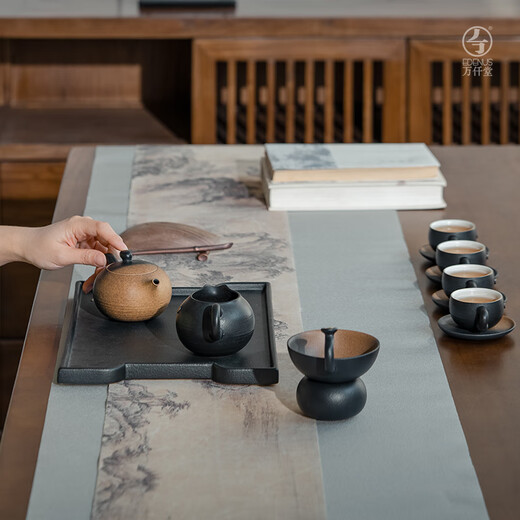 Wanqiantang (Edenus) tea set complete set ceramic Kung Fu tea set tea set home gift high-end tea set teapot All the best