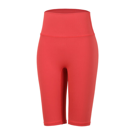 Shuangxiu five-point yoga pants for women, breathable, high-waisted, hip-lifting, tight-fitting outer wear, Pilates slimming fitness shorts, summer thin, classic black M (100-110)