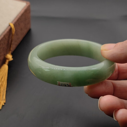 谈海天然珠宝玉石镯子东陵玉手镯圆镯福镯手饰绿润时尚流行饰品 浅绿897款内径58.2mm宽16mm