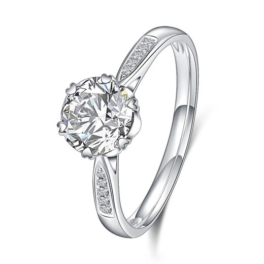 Xingzhi PT950 platinum diamond ring micro-paved women's ring wedding gift moissanite ring platinum gift for girlfriend Chinese Valentine's Day platinum + 50 points D color moissanite diamond