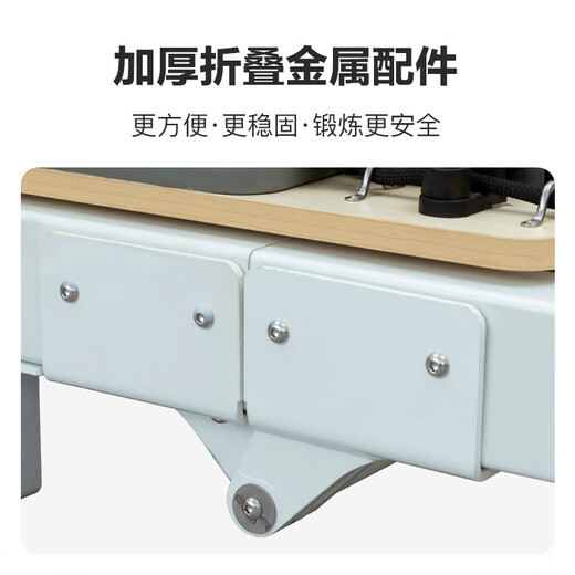 Gather Deren Pilates Equipment Aluminum Alloy Core Bed Folding Yoga Bed Small White Bed Yoga Studio Free Integrated Bed | Standard Model (Domestic Spring + PU Leather) Gray Leather Cover