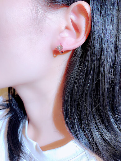 Puli Exquisite Small Earrings 2025 Women's Hong Kong Style Shell Rose Gold Imitation 18k Gold Earrings Color Gold Stud Earrings Shell Earrings Rose Gold Pair. Moderate