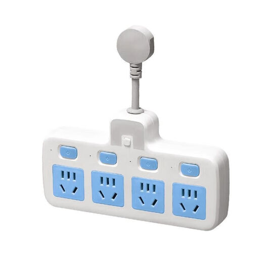 Fat Donglai German quality socket converter panel multi-hole expansion plug one to three independent open socket row pure copper with wire head 2 switch 10A2500 watts