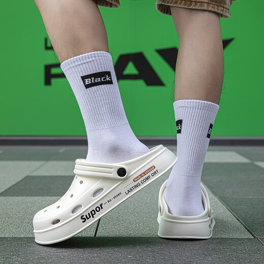 Yu Zhaolin (YUZHAOLIN) Croc Shoes Men's Outdoor Driving Sandals Beach Shoes Toe Slippers Men's Outerwear YU916 Khaki 40/41