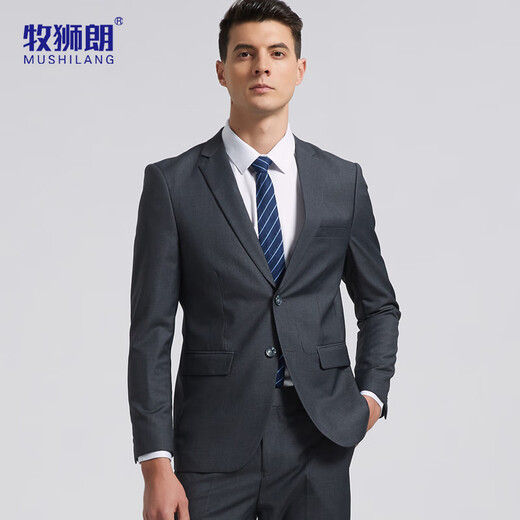 Mushilang suit men's slim professional formal suit business groomsmen suit groom suit wedding suit men's suit