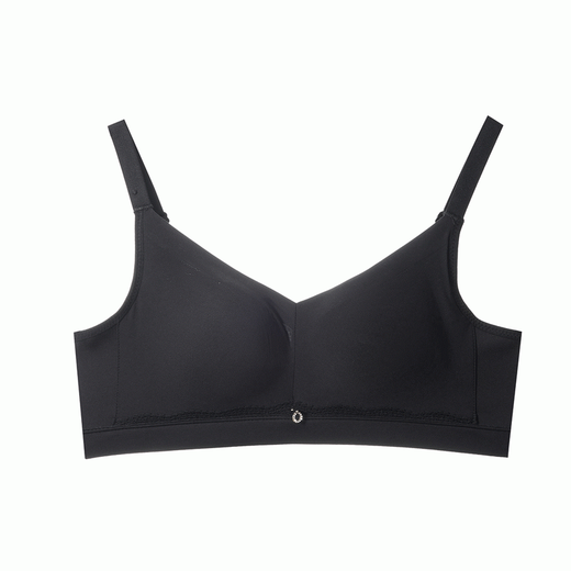 Sweet lady GOSO shaped comfortable bra underwear for women with small breasts to show the size of the breasts, shaped without wire rings, shaped and sexy bra, black 75B