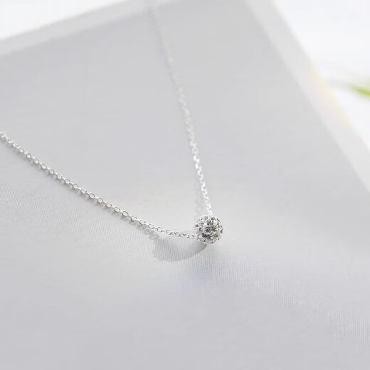 MZMZ Transfer Beads Platinum Necklace Women's PT950 Platinum Clavicle Chain Lucky Pendant Birthday Anniversary Gift for Girlfriend Engraving/Greeting Card Please take a photo of this