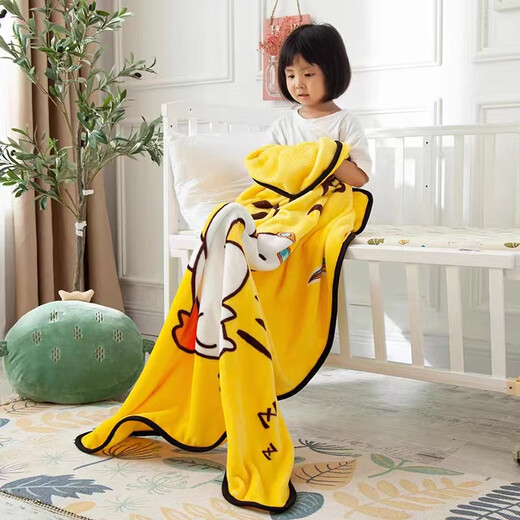 Baby four-season blanket cover winter kindergarten children's nap children's small quilt thin air-conditioned blanket spring and autumn cover Chongya soft and comfortable fine fur surface 100x140cm