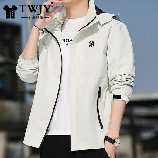 TWJY light luxury brand jacket for men in spring and autumn new style loose plus fat plus size winter velvet thickened trendy jacket for men T2328 black (regular style) regular XL (recommended 130-150Jin Jin equals 0.5kg)
