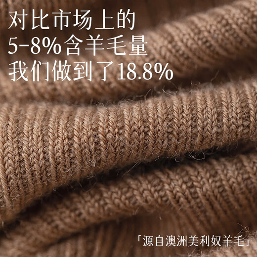 Mianzhuwu 2 pairs of antibacterial women's socks, thickened wool calf socks, anti-pilling, cold protection in autumn and winter, combination of three black + camel, 2 pairs, one size fits all, 35-39